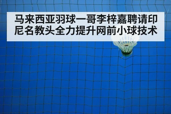 马来西亚羽球一哥李梓嘉聘请印尼名教头全力提升网前小球技术